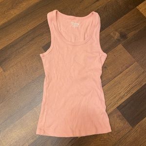 Baby Pink Ribbed Tank Top